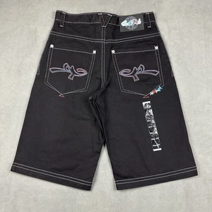 Neu mit Etikett Southpole Shorts Herren 34 schwarz Baggy Denim Jorts Grunge Y2K Skater limitiert - Bild 1 von 15