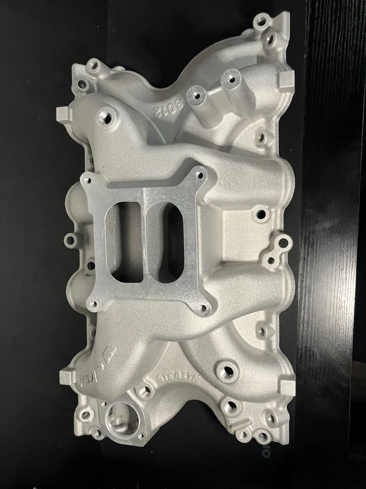 Coletor de admissão Weiand 8012 Stealth alumínio 4bbl bloco grande BBF Ford 429 460 V8 - Imagem 1 de 4