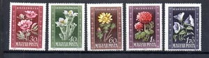 Hungary 1950 old set Flowers/Flora stamps (Michel 1112/16) nice MLH - Picture 1 of 1