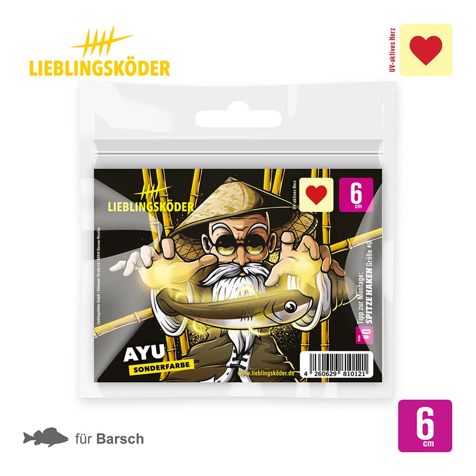 Lieblingsköder 6cm Sunny Rocky Whisky Lemon Sputnik Möriff Black White Plankton - Bild 1 von 1