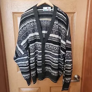 Vintage Florence Tricot Cardigan Sweater Coogi Style Men's Size XL Wool Blend - Picture 1 of 13