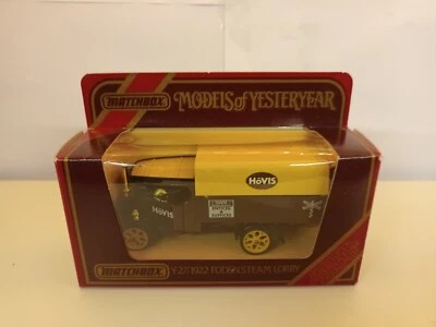 MATCHBOX YESTERYEAR Y27 1922 FODEN STEAM LORRY HOVIS CAIXA ESCALA 1:72 - Imagem 1 de 3