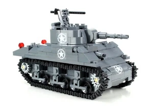 M4 Sherman US Army World War 2 Tank Custom Set made with real LEGO® bricks - Picture 1 of 3