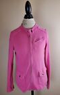 Cotton Lauren Ralph Lauren Cardigan Moto Zip Jacket Pink Size Medium