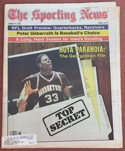 3-12-84 Sporting News Georgetown baloncesto Patrick Ewing en portada - Imagen 1 de 1