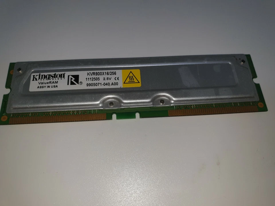  FOR DELL Kingston 256MB KVR800A16-8/256 PC-800 RDRAM  Non-ECC RAM Memory - Image 1 of 1