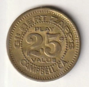 SELTEN GZ Gilbert Zapp's Medaille Arcade-Spiel Münze Erwachsene Chuck E. Cheese Campbell CA - Bild 1 von 2