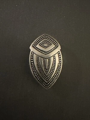 Vintage Deco Silver Shoe Button Cover Beetle - Image 1 of 3