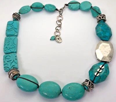 Collar Silpada Plata Esterlina Turquesa 20" Largo $289 N2163 ¡Retirado! ¡SÚPER! Foto 1 de 4