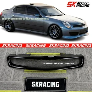 Fits Infiniti G G35 2005-2006 4DR Sedan Gloss Black FRP Front Mesh Grill Grille - Picture 1 of 11