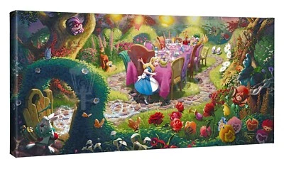 Thomas Kinkade Studios Sombrerero Loco fiesta de té 16 x 31 envoltura de lona Foto 1 de 3