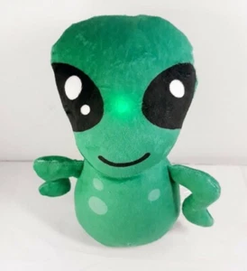 Alien 8"Plush Over The Moon Green Outer Space Lights Up With UFO Sound J2 - Picture 1 of 9