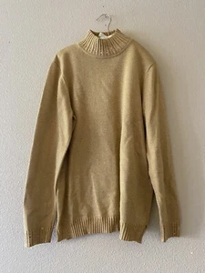 The Quacker Factory Women's Yellow Sequin Turtleneck Pullover Sweater Top Size S - Picture 1 of 3