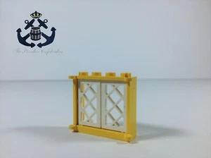 LEGO 1980s Pirate Yellow Window 1 x 4 x 3 w/ Lattice Panes - Barracuda / Clipper - Picture 1 of 1