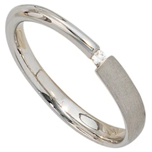 Ring Damenring, Diamant Brillant, 925 Silber teilmattiert, für Damen, Silberring - Picture 1 of 1