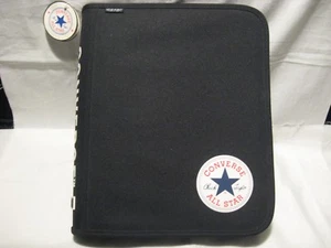 Converse All-Star Chuck Taylor 1,5" 3-Ring Deluxe Stoff Reißverschluss Mappe Notizbuch - Bild 1 von 12