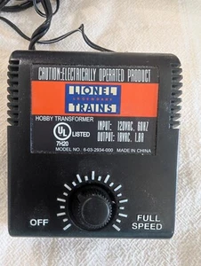 Lionel Trains 6-03-2934 Trasformatore velocità variabile 1,8 Amp 18v 1,8 Amp - Foto 1 di 3