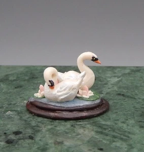 Vtg OOAK Jane Hatcher Hand Sculpted Swan Shelf Sitter Dollhouse Miniature 1:12 - Picture 1 of 8