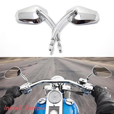 Хромированные мотоциклетные зеркала заднего вида для Harley Davidson Dyna Super Glide EFI FXDI - Изображение 1 из 4