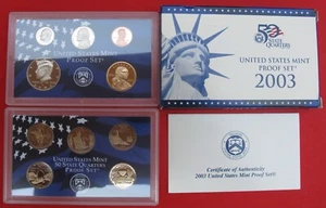 2003 US Mint Proof Set Free Shipping W/CoA - Picture 1 of 6