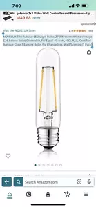NOVELUX T10 Tubular LED Light Bulbs,2700K Warm White 4W Equal 40 watt,400LM - Picture 1 of 5