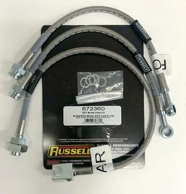 Kit de manguera de línea de freno de acero inoxidable Russell 672360 Chevy S-10 S-15 Blazer 1991-99 2x2 Foto 1 de 4