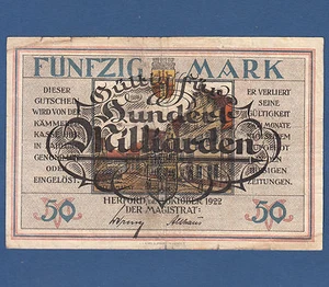 HERFORD 100 Milliarden auf 50 Mark (1923) IV / F - Picture 1 of 2
