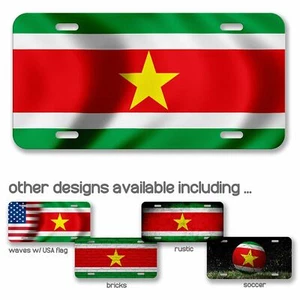 High Grade Aluminum License Plate - Flag of Suriname (Surinamer) - Many Options - Picture 1 of 10