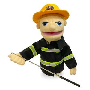 Firefighter Hand Puppet Plush Hand Puppet with Retractable Puppet Control Lever - Picture 1 of 6