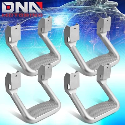 4Pc Universal For Chevy GMC Dodge Ram Truck Pickup SUV Silver Aluminum Side Step - Image 1 of 4