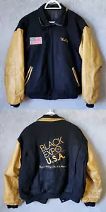 Vintage 90er Indiana schwarz Expo African American USA Kultur College Jacke Größe XL - Bild 1 von 18