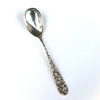 Victorian Kirk Stieff Sterling Silver Baltimore Rose 1905 Spoon Server Repousse - Image 1 of 3