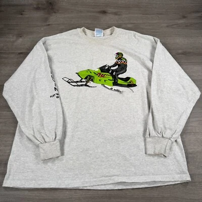 Camiseta De Colección Años 90 Carreras de Motos de Nieve Manga Larga Dun Rovin Hayward WI XXL Foto 1 de 4