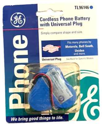 GE Cordless Phone Battery with Universal Plug TL96146 - Image 1 of 3