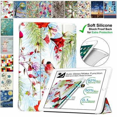 iPad Air 3 PRO 10.5 7.9 10.2 9.7 10.9 Case Slim Magnetic Cover Birds & Flowers - Image 1 of 4