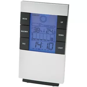 Digital Alarm Clock W/Temperature, Thermometer, Humidity, Hygrometer - Picture 1 of 2