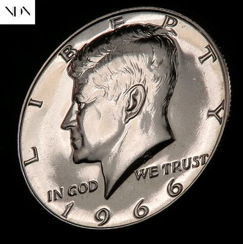 1966 SILVER Kennedy Half Dollar - Gem SMS (proof like) - 40% Silver Cover