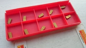 10 Sandvik carbide grooving inserts N151.2-200-20-4G 235 ( N151 2mm 2.00 groove - Picture 1 of 2