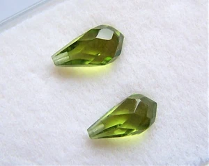 2 Peridot Olivin Pampeln grün 6,08 ct ca 11,5x6 mm Handarbeit Unikatmeister - Bild 1 von 8