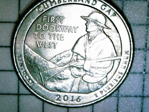 2016 P Kentucky State Quarter with Mint Error on Reverse Cover