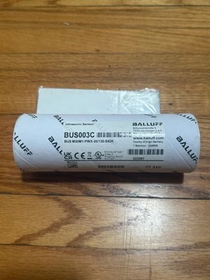 BRAND NEW Balluff BUS003C BUS M30M1-PWX-20/130-S92K Ultrasonic Sensor - Image 1 of 2