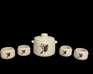Vintage West Bend Bean Pot 5 Piece Set - Picture 1 of 15