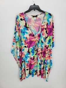 La Blanca Schwimmen Überziehen Damen Einheitsgröße Blumen Kimono Strand Boho fließend - Bild 1 von 8