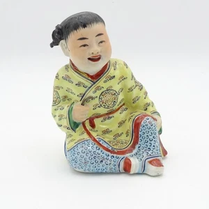 Vintage Chinese Republic Period Small Bisque Porcelain Figurine Child - Picture 1 of 7
