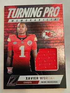 Xavier Worthy - 2024 Zenith Turning Pro Memorabilia Card - Picture 1 of 2