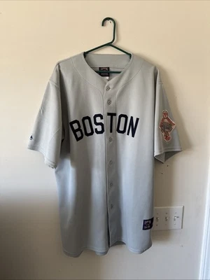 Camiseta para hombre Majestic Manny Ramírez #24 Boston Red Sox 75 aniversario Talla XL - Gris Foto 1 de 4