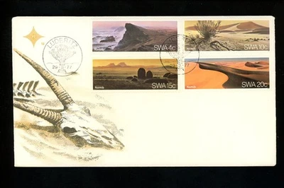 Postal History South West Africa #398-401 FDC Namib Desert Views 1977 Luderitz  - Image 1 of 4