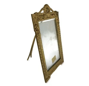 Ornate brass Picture Frame Hanging, small, Rococo Style, standing vintage - Picture 1 of 6