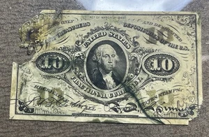 1863 Dritte Ausgabe Bruchwährung 10 Cents - Bild 1 von 2