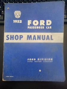 1952 Ford Passenger Car Shop Manual Vintage April 1952 Form 7098-52 EX B10:6646 - Picture 1 of 11